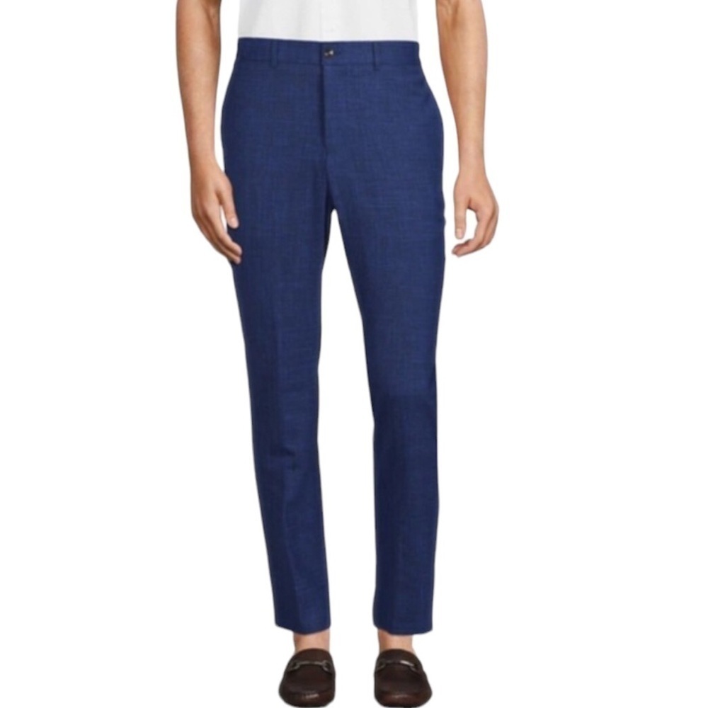 Ted Baker Jem Pant Blue Wool Blend 34 R
